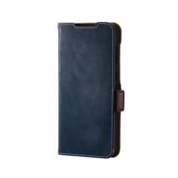 ELECOM PM-G254PLFYNV Galaxy A36 5G/レザーケース/手帳型/ステッチ/耐衝撃/磁石付き/ネイビー