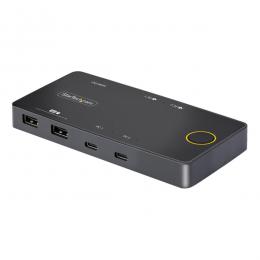 StarTech.com C2-H46-UC2-PD-KVM KVMスイッチ/2ポート/USB-C/1画面/4K60Hz HDMI DP Alt/100W PD/PC切替器 2台用