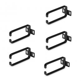 StarTech.com CMHOOK1UN5PK サーバーラック ケーブルホルダー/5個入/1U/4.5 x 10cm/19インチ/Dリングフック/ケーブルオーガナイザー