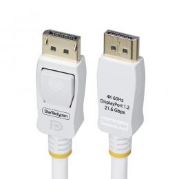 StarTech.com DP12-CABLE-10FTW DisplayPort 1.2 ケーブル/3m/4K60Hz/VESA対応/21.6Gbps/ホワイト/モニターケーブル