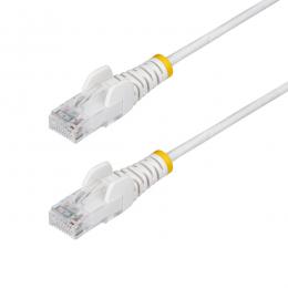 StarTech.com N6PAT300CMWHS CAT6 LANケーブル/スリム/3m/ホワイト/PoE/スナッグレス/より線/カテゴリ6 イーサネットケーブル