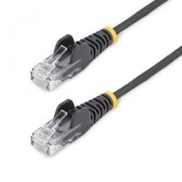 StarTech.com N6PAT5MBKS CAT6 LANケーブル/スリム/5m/ブラック/PoE/スナッグレス/より線/カテゴリ6 イーサネットケーブル