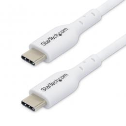 StarTech.com USB2CC1MNCWHE USB-C充電ケーブル/1m/USB 2.0/60W 3A/USB PD 2.0/ホワイト/Type-C 高速充電コード