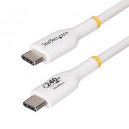 StarTech.com USB2EPR1MW USB-C充電ケーブル/1m/USB 2.0/240W/PD 3.1 EPR/USB-IF/ホワイト/急速 高速充電