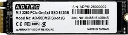 ADTEC AD-SSDM2PG3-512G 3D NAND SSD M.2 NVMe PCIe Gen3x4(2280) AD-SSDM2PG3 512GB