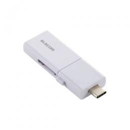 ELECOM MF-WSAU3032GWH USBメモリー/USB 5Gbps対応/スライド式/Type-C&Type-A両対応/32GB/ホワイト