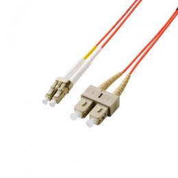 ELECOM OC-LCSC2M2/10 光ファイバー/LC-SC/2芯/OM2/10m