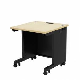 サンワサプライ ED-SK7070BKLM eデスク（薄い木目＋ブラック）W700×D700×H700【受注生産品】