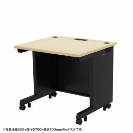 サンワサプライ ED-SK8060BKLM72 eデスク（薄い木目＋ブラック）W800×D600×H720【受注生産品】
