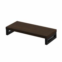 サンワサプライ EMR-LCK6025M eモニタ台（角脚・濃い木目天板）W600×D250【受注生産品】