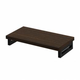 サンワサプライ EMR-LCK6030M eモニタ台（角脚・濃い木目天板）W600×D300【受注生産品】