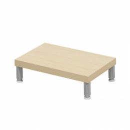 サンワサプライ EMR-LCM4025LM eモニタ台（丸脚・薄い木目天板）W400×D250【受注生産品】