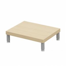 サンワサプライ EMR-LCM4030LM eモニタ台（丸脚・薄い木目天板）W400×D300【受注生産品】