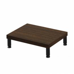 サンワサプライ EMR-LCM4030M eモニタ台（丸脚・濃い木目天板）W400×D300【受注生産品】