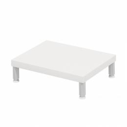 サンワサプライ EMR-LCM4030W eモニタ台（丸脚・白天板）W400×D300【受注生産品】