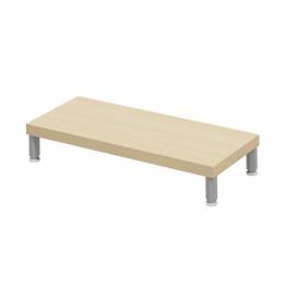 サンワサプライ EMR-LCM6025LM eモニタ台（丸脚・薄い木目天板）W600×D250【受注生産品】