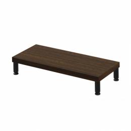 サンワサプライ EMR-LCM6025M eモニタ台（丸脚・濃い木目天板）W600×D250【受注生産品】