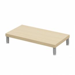 サンワサプライ EMR-LCM6030LM eモニタ台（丸脚・薄い木目天板）W600×D300【受注生産品】