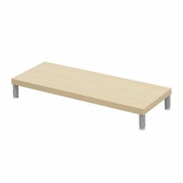 サンワサプライ EMR-LCM8030LM eモニタ台（丸脚・薄い木目天板）W800×D300【受注生産品】