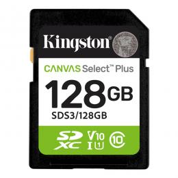 Kingston SDS3/128GB 128GB SDXC Canvas Select Plus Gen3 150MB/s Read C10 UHS-I U1 V10