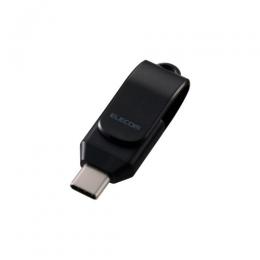 ELECOM MF-CEU3032GBK USBメモリ/USB3.2(Gen1)/Type-C/回転式/32GB/ブラック