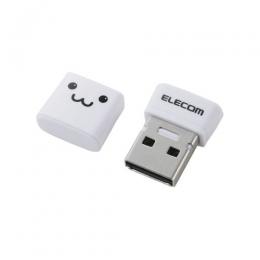 ELECOM MF-SU2C32GWHF USBメモリ/USB2.0/小型/キャップ付/32GB/ホワイトフェイス