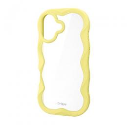 ELECOM PM-A25AFCWAVEYE iPhone 17/ハイブリッドケース/Grippy/フレームカラー/ウェーブ/メタルステッカー付/イエロー