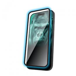 ELECOM PM-A25AFLGFOTBL iPhone 17/ガラスフィルム/フレーム付き/ゴリラ/0.21mm/ブルーライトカット/超簡単貼り付けツール