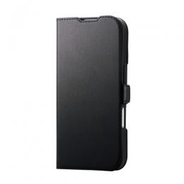 ELECOM PM-A25APLFMGBK iPhone 17/手帳型ケース/薄型/磁石付/MAGKEEP/ブラック