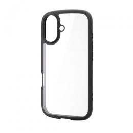 ELECOM PM-A25ATSLFCBK iPhone 17/TOUGH SLIM LITE/フレームカラー/メタルステッカー付/ブラック