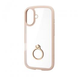 ELECOM PM-A25ATSLFCRBE iPhone 17/TOUGH SLIM LITE/フレームカラー/リング付/ベージュ