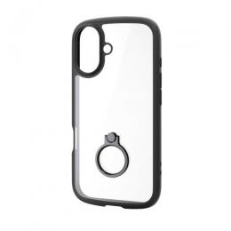 ELECOM PM-A25ATSLFCRBK iPhone 17/TOUGH SLIM LITE/フレームカラー/リング付/ブラック