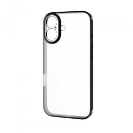 ELECOM PM-A25AUCTMKBK iPhone 17/ソフトケース/極限/メタリック/メタルステッカー付/メタリックブラック