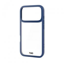 ELECOM PM-A25CD3OFCNV iPhone 17 Pro/ハイブリッドケース/D3O/フレームカラー/メタルステッカー付/ネイビー