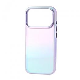 ELECOM PM-A25CHVCAPU iPhone 17 Pro/ハイブリッドケース/オーロラカラー/メタルステッカー付/ラベンダー