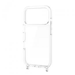 ELECOM PM-A25CHVCKSHCR iPhone 17 Pro/ハイブリッドケース/ストラップホール付き/メタルステッカー付/クリア