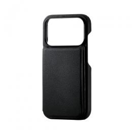 ELECOM PM-A25CPLORFBK iPhone 17 Pro/背面フラップケース/ブラック