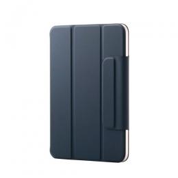 ELECOM TB-A25SWVPF2NV 8.3インチiPad mini(A17 Pro)/フラップケース/超薄型/ソフトレザー/マグネット装着/スリープ対応/ネイビー