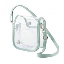 ELECOM IC-CCM12GN チェキアクセサリ/カメラケース/mini12用/カラフル/ストラップ付属/グリーン