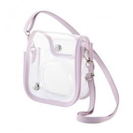 ELECOM IC-CCM12PN チェキアクセサリ/カメラケース/mini12用/カラフル/ストラップ付属/ピンク