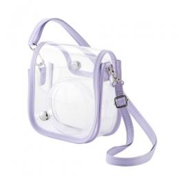 ELECOM IC-CCM12PU チェキアクセサリ/カメラケース/mini12用/カラフル/ストラップ付属/パープル