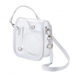 ELECOM IC-CCM12WH チェキアクセサリ/カメラケース/mini12用/カラフル/ストラップ付属/ホワイト