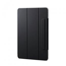 ELECOM TB-A25PLWVPF2BK 13インチiPad Pro(M4)/フラップケース/超薄型/ソフトレザー/マグネット装着/スリープ対応/ブラック