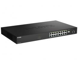 D-Link(ディーリンク) DMS-1250-18P/A1 DMS-1250-18P マルチギガビットL2スマートマネージドスイッチ、PoE++対応(最大370W給電)、10/100/1000/2.5G BASE-Tポート×16、10G SFP+スロット×2、LLW保証対象