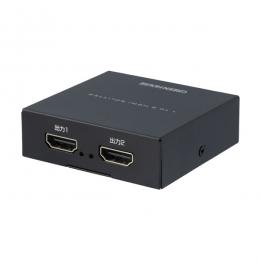 グリーンハウス GH-HSPK2-BK HDMIスプリッタ 4K2K 2ポート メタルブラック