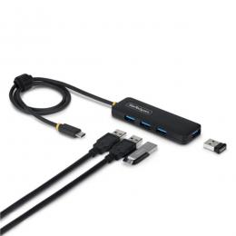 StarTech.com H5C4A-USB-HUB-2 USB-Cハブ/4ポート USB-A/5Gbps/バスパワー/PCR樹脂筐体/61cmロングケーブル/小型・軽量