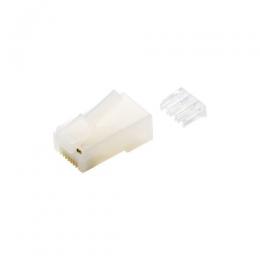 ELECOM LD-6RJ45T10/T2 RJ45中継コネクタ/Cat6対応/単線・ヨリ線両対応/ツメ折れ防止/10個入/ハーフクリア
