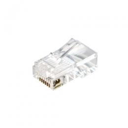 ELECOM LD-RJ45T100V2 RJ45中継コネクタ/Cat5e対応/単線・ヨリ線両対応/ツメ折れ防止/100個入/ハーフクリア