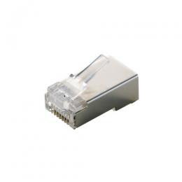 ELECOM LD-SRJ45T10V2 RJ45中継コネクタ/Cat5e対応/単線・ヨリ線両対応/STP/10個入/ハーフクリア