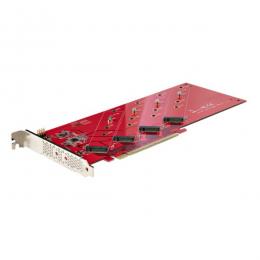 StarTech.com QUAD-M2-PCIE-CARD-B M.2 SSD拡張カード/PCI Express 4.0/4スロット NVMe・AHCI/Windows・Linux対応